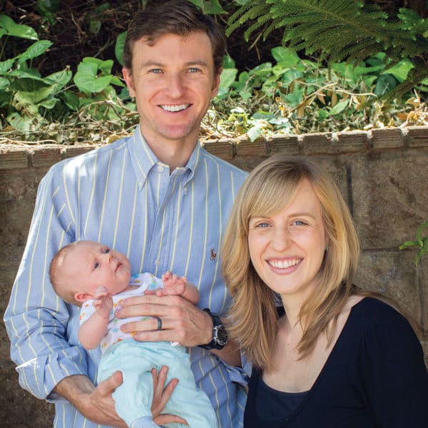 Michael and Ashley Leen with daughter Fiona, born last January. Couple Embraces Gospel Craziness in Tanzania