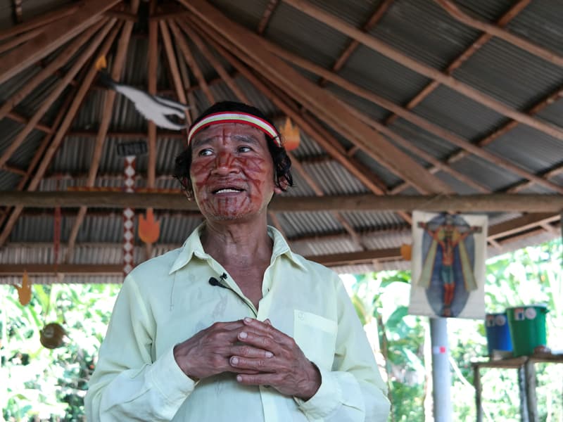 Beloved Amazonia: Deacon Shainkiam Yampik Wananch prays in a chapel in Wijint, a village in the Peruvian Amazon, Aug. 20, 2019. In Pope Francis' postsynodal apostolic exhortation, "Querida Amazonia," released Feb. 12, 2020, the pontiff acknowledged the serious shortage of priests in remote areas of the Amazon, but he insisted not all avenues have been exhausted to address the issue. (CNS photo/Maria Cervantes, Reuters)