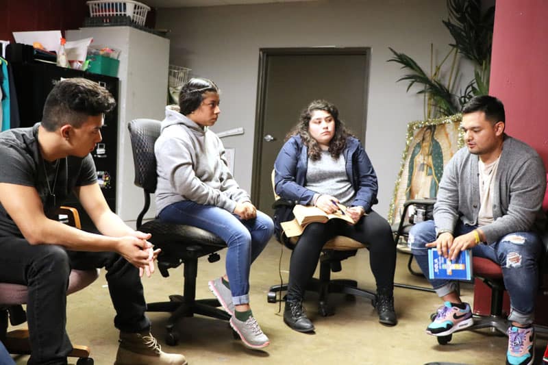 During the Extraordinary Month of Mission in October 2019, young adults spent an evening planning how to talk to teenagers about responding to God’s call. (Maria-Pia Negro Chin/U.S.)