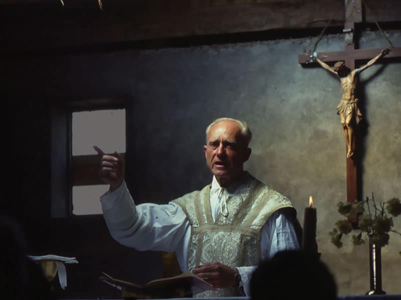 Father Joseph Cappel proclaimed the Gospel in word and deed for more than 50 years in his parish, Nuestra Señora del Rosario, in Curepto. (Maryknoll Mission Archives/Chile)