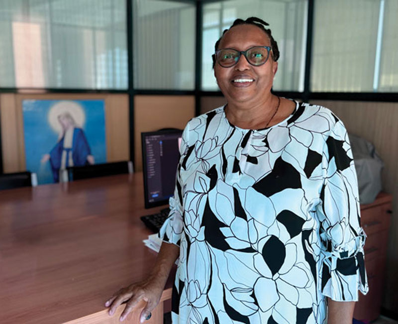 EDARP Managing Director Alice Njoroge is shown at the project’s administrative center in Nairobi. (Adam Mitchell/Kenya)